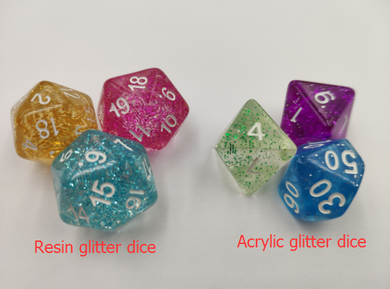 What is the difference between Resin and Acrylic dice?