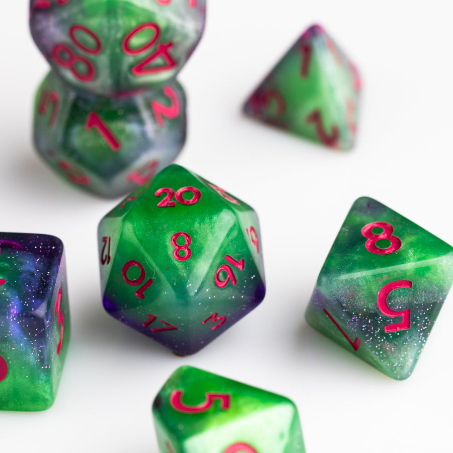 Borealis | Resin RPG Dice Set | Resin DND Dice