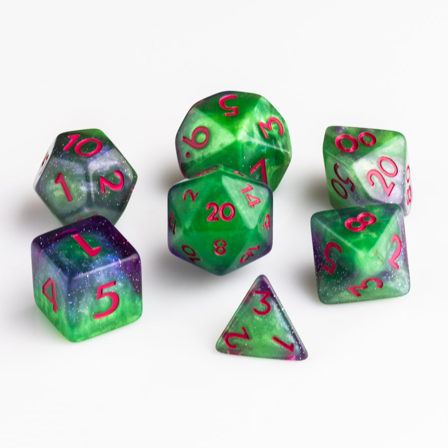 Borealis | Resin RPG Dice Set | Resin DND Dice