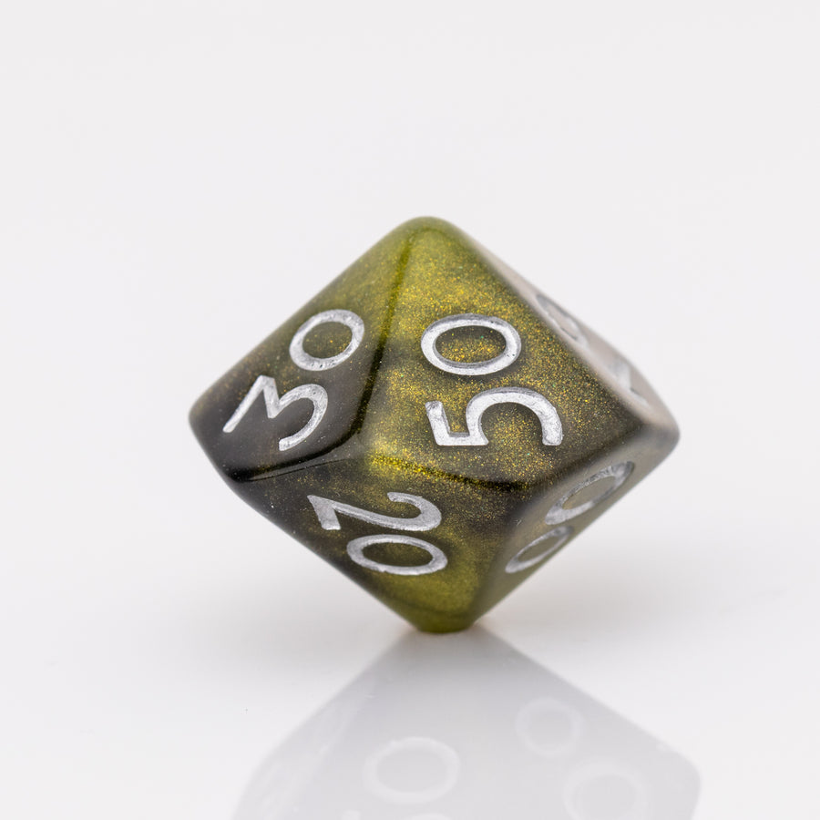 Pyrite | Resin DND Dice Set | Resin RPG Dice