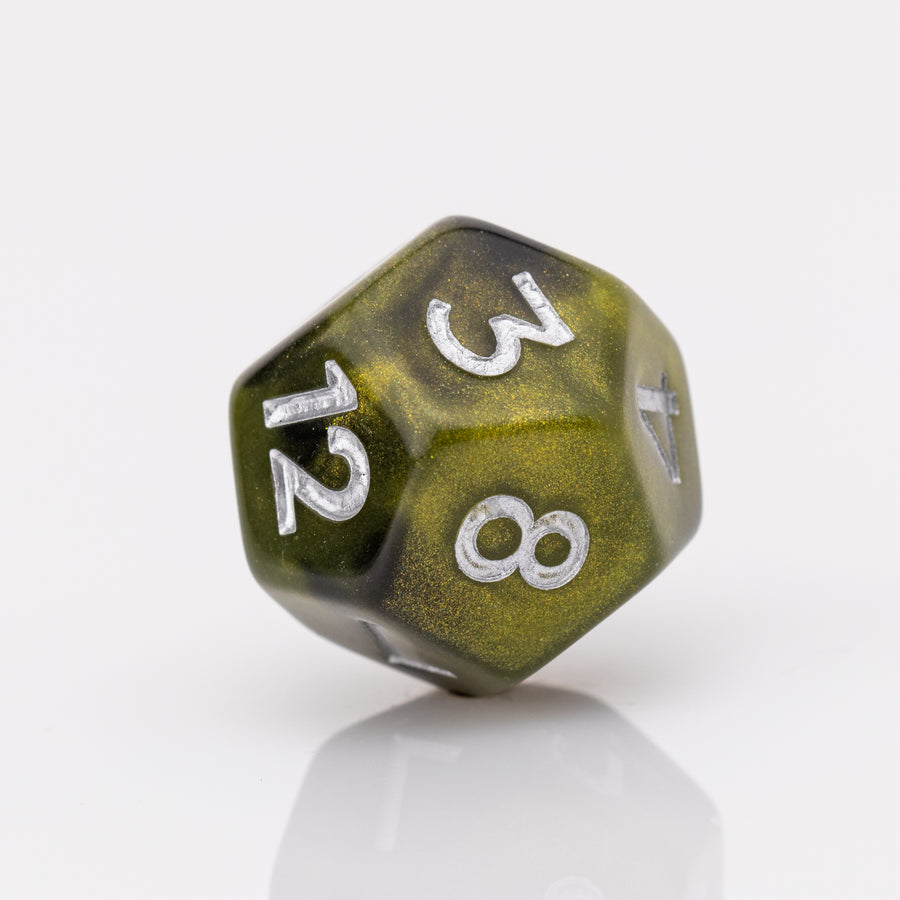 Pyrite | Resin DND Dice Set | Resin RPG Dice