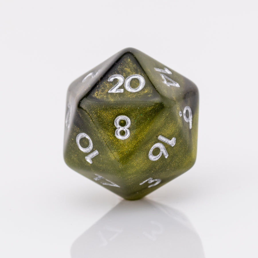 Pyrite | Resin DND Dice Set | Resin RPG Dice