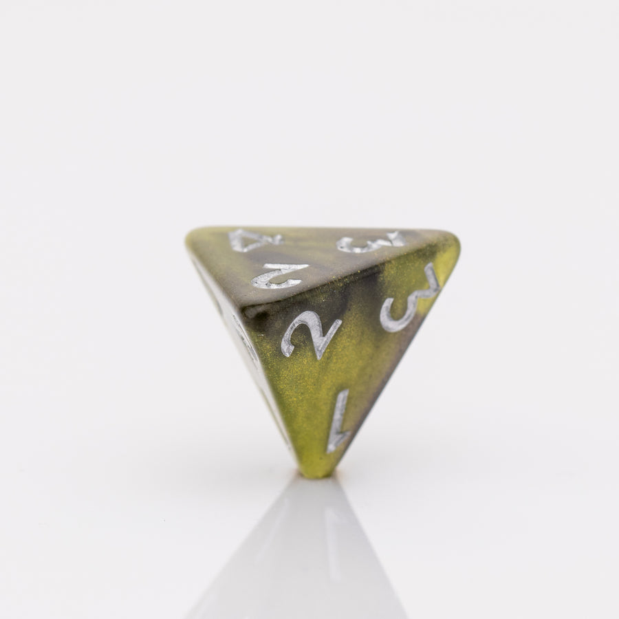 Pyrite | Resin DND Dice Set | Resin RPG Dice