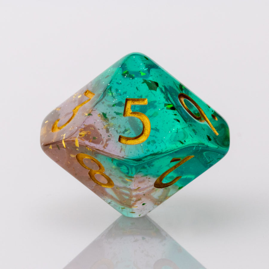 Mint Julep | Resin DND Dice Set | Resin RPG Dice