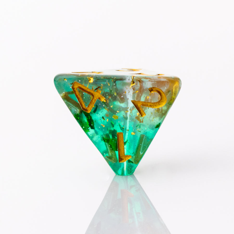 Mint Julep | Resin DND Dice Set | Resin RPG Dice