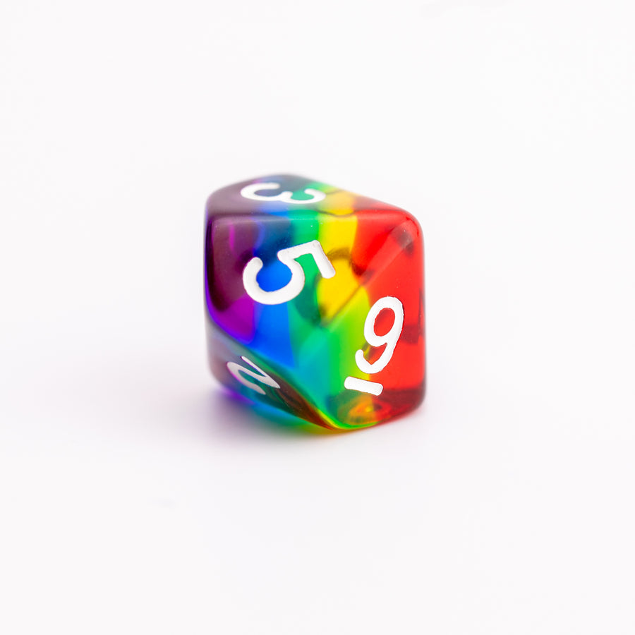 Pride | Resin DND Dice Set | Rainbow RPG Dice