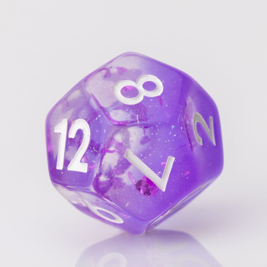 Purple Rain | Resin RPG Dice Set | Resin DND Dice