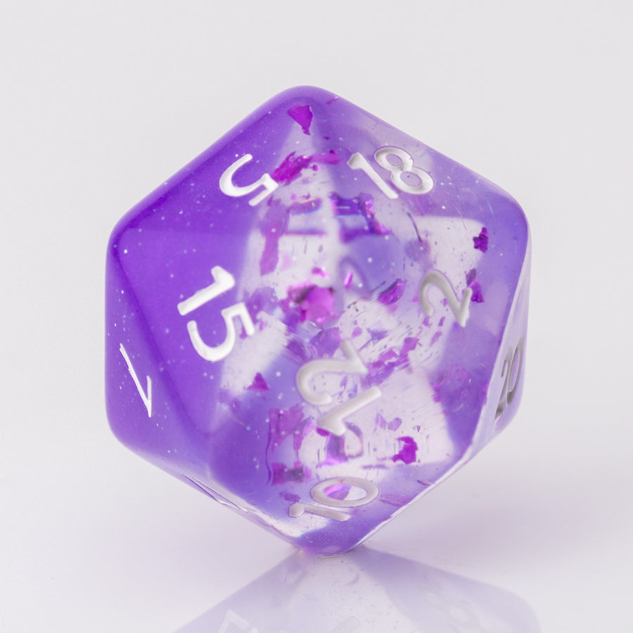 Purple Rain | Resin RPG Dice Set | Resin DND Dice