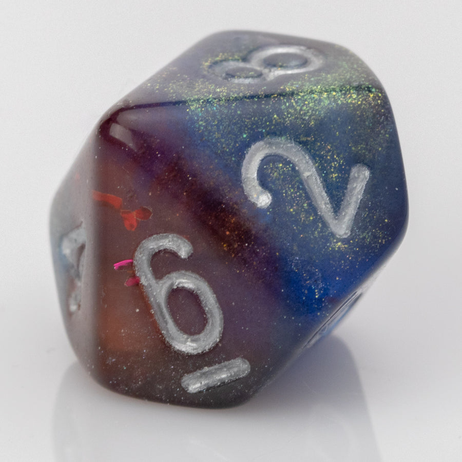 Djinni, limited edition resin RPG dice set, D10.