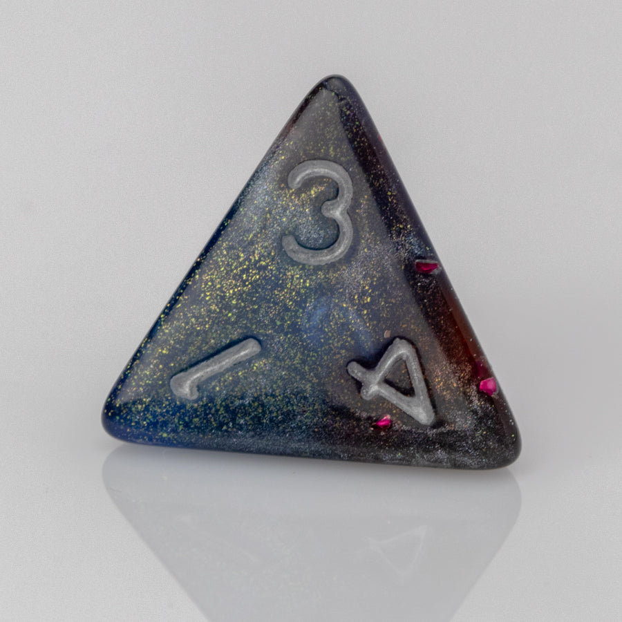 Djinni, limited edition resin RPG dice set, D4.