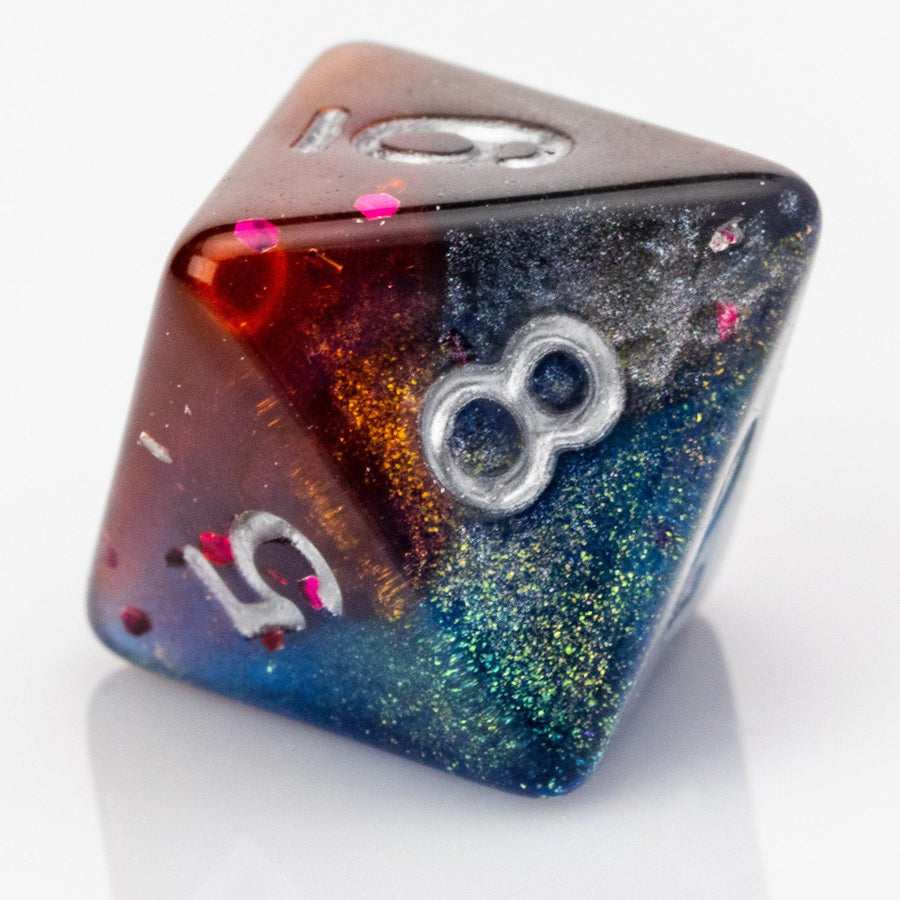 Djinni, limited edition resin RPG dice set, D8.