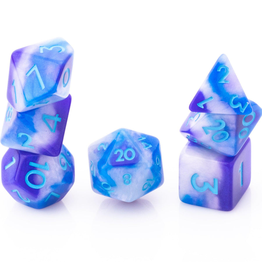 Cerulean Haze | Resin RPG Dice Set | Resin DND Dice