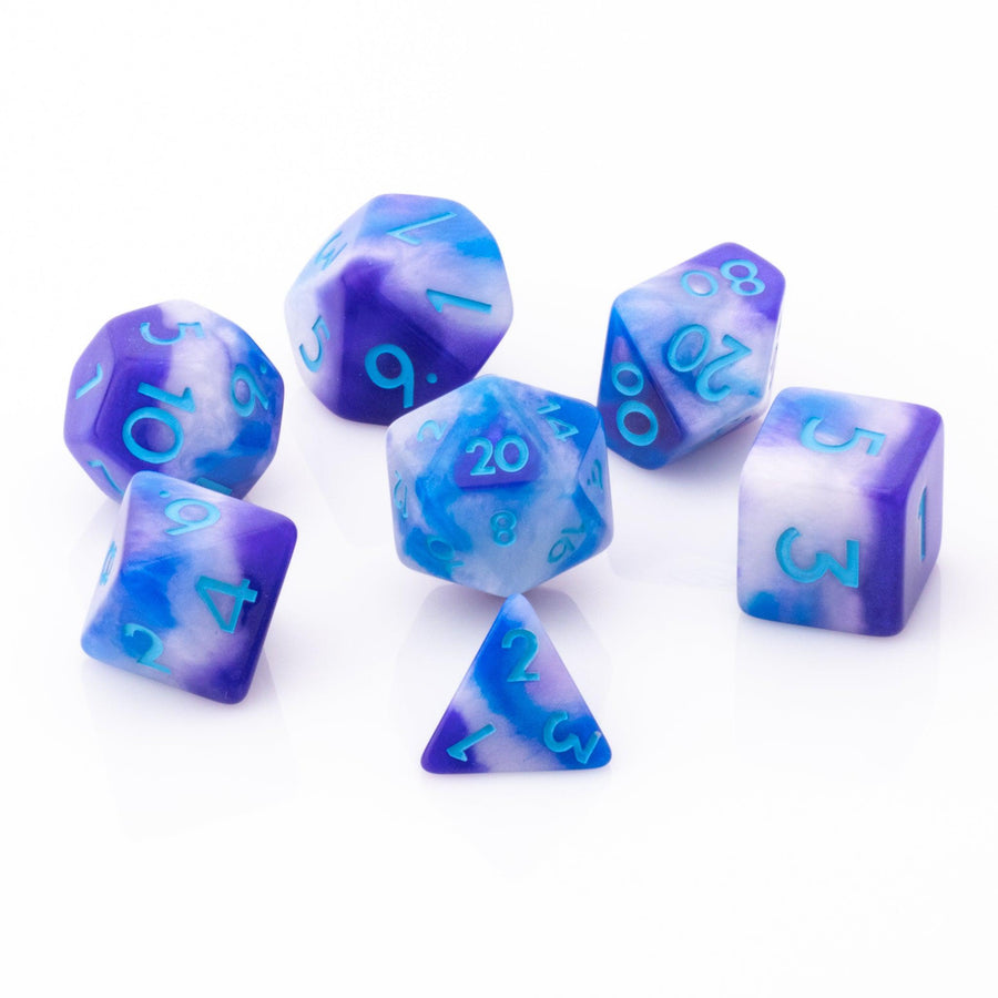 Cerulean Haze | Resin RPG Dice Set | Resin DND Dice