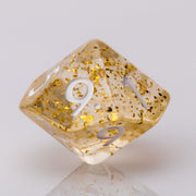 Gold Rush, 7 piece DND Dice Set D10 on a white background.